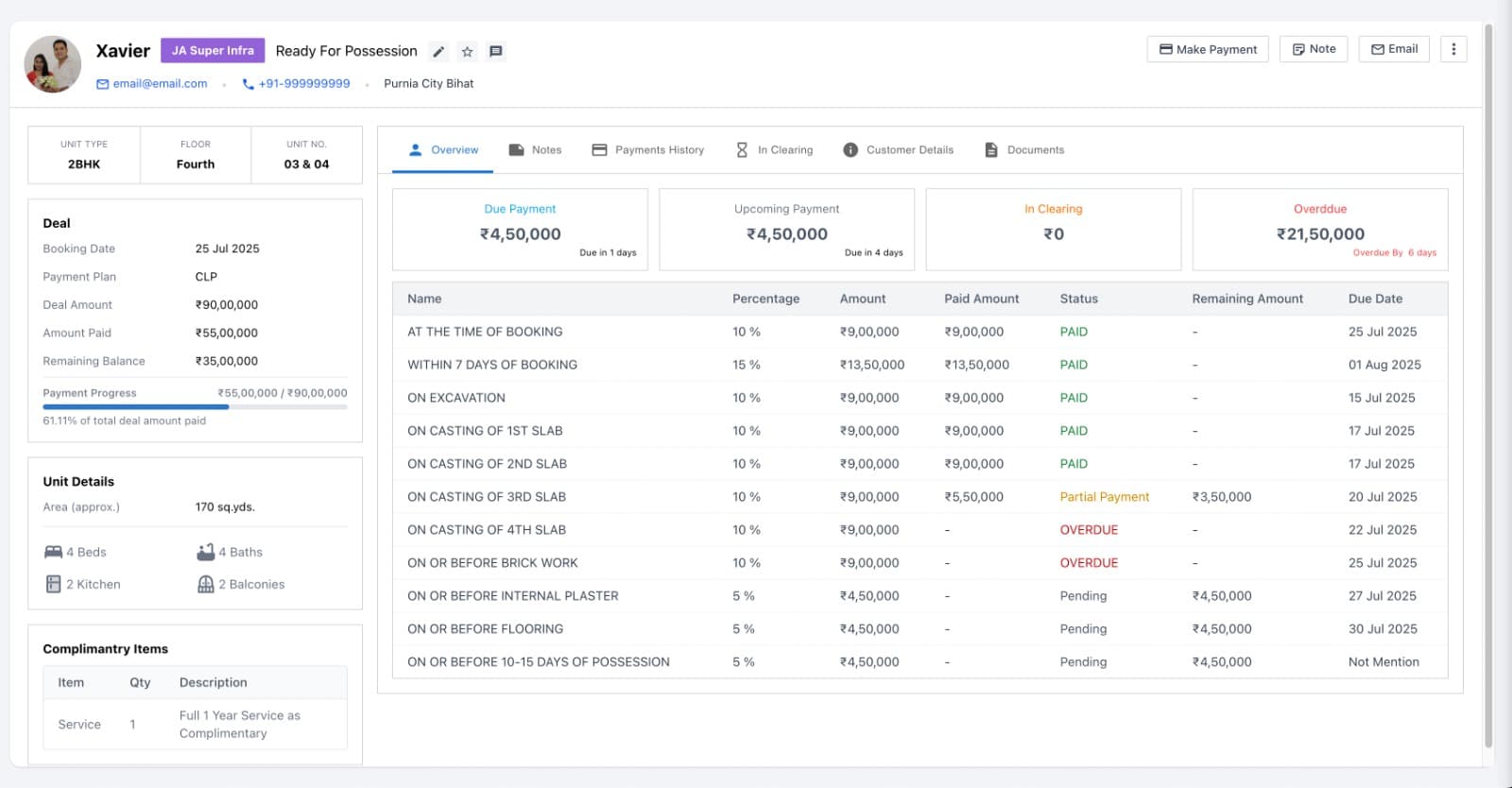 Real Estate Invoicing & Project Management System